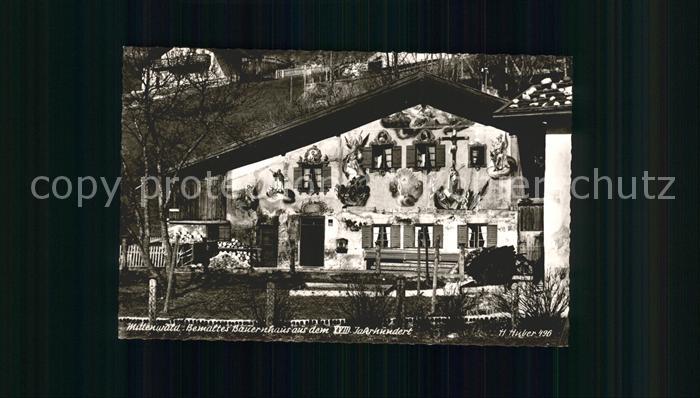 Mittenwald Bayern Bemaltes Bauernhaus 18. Jhdt.
