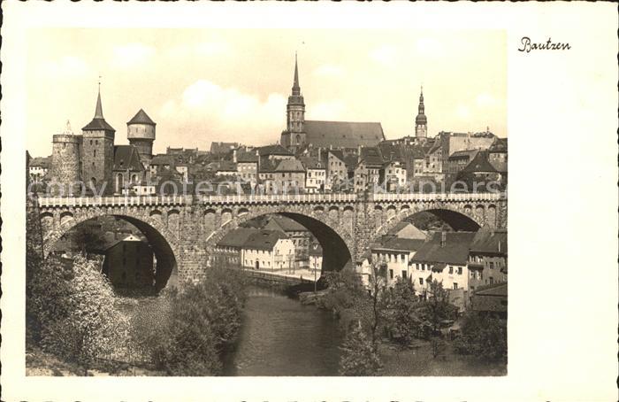 Bautzen Sachsen Kronprinzenbruecke Alte Wasserkunst Michaeliskirche Wasserturm P