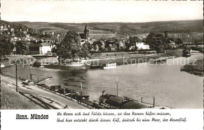 Hann. Muenden Zusammenfluss von Werra und Fulda Gedicht