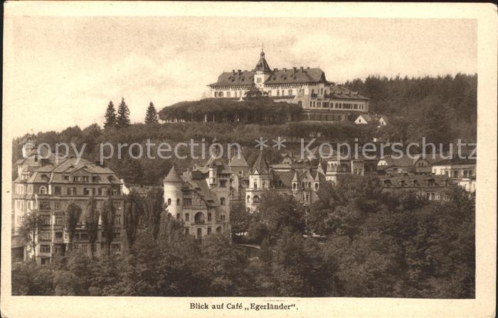 Marienbad Tschechien Boehmen Blick auf Cafe Egerlaender