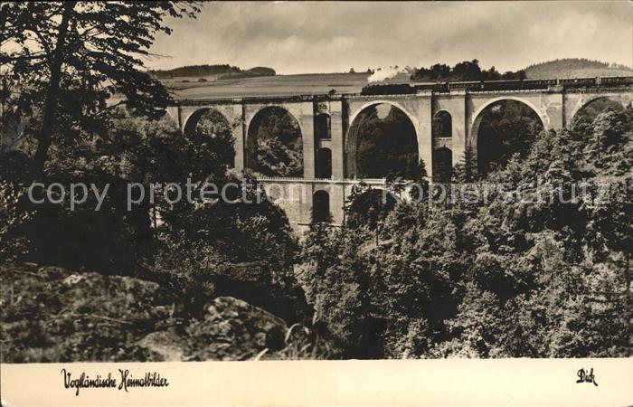 Jocketa Elstertalbruecke Eisenbahn Serie Vogtlaendische Heimatbilder