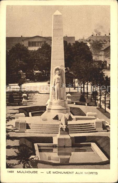 Mulhouse Muehlhausen Monument aux Morts Kriegerdenkmal