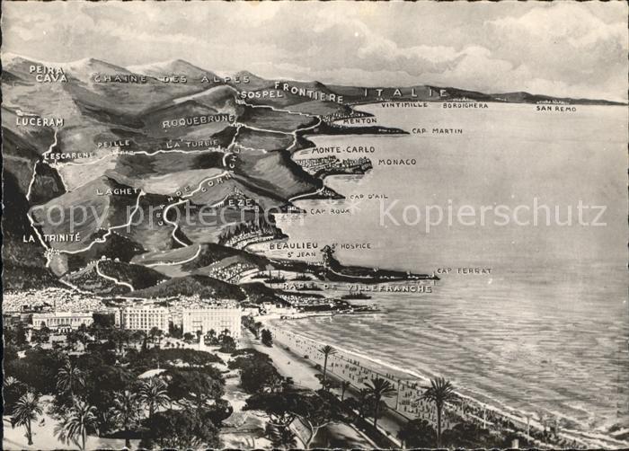 Nice Alpes Maritimes Cote d Azur Cote italienne vue aerienne