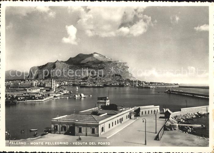 Palermo Sicilia Monte Pellegrino veduta del Porto