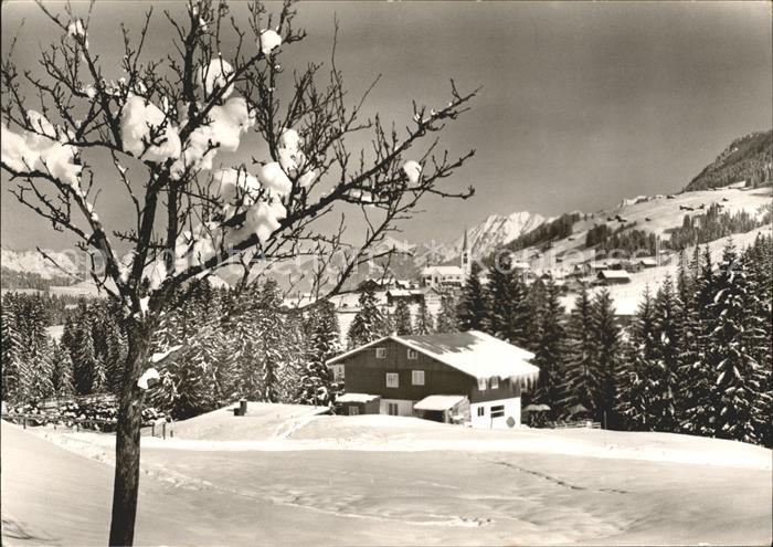 Riezlern Kleinwalsertal Vorarlberg Haus Vogtland Winterpanorama