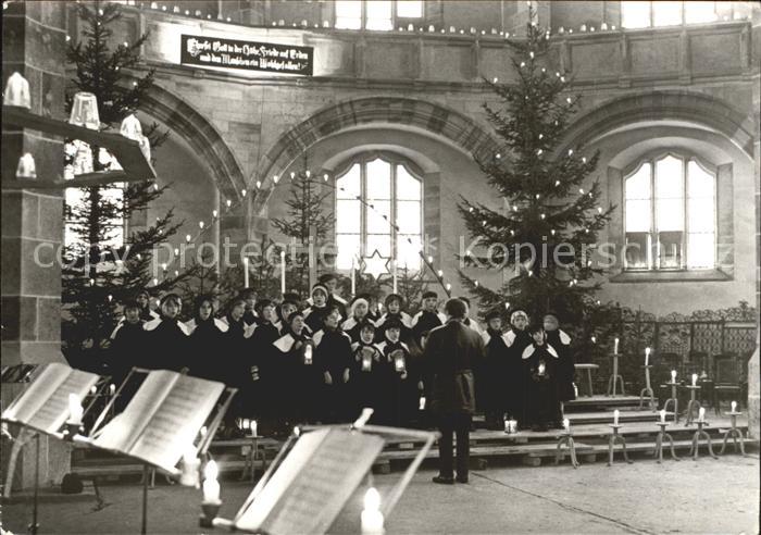 Schneeberg Erzgebirge St Wolfgangs Kirche zur Weihnachtszeit