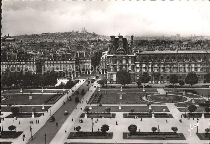Paris Jardin des Tuileries Butte Montmartre Sacre Coeur