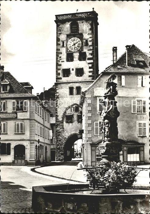 Ribeauville Place du Marche Fontaine Tour des Bouch