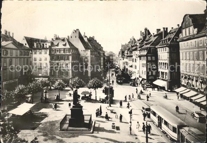 Strasbourg Alsace Place Gutenberg Monument Rue des Grandes Arcades
