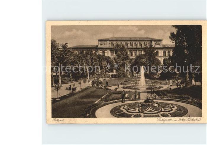 STUTTGART  CITY Stadtgarten Fontaene Technische Hochschule