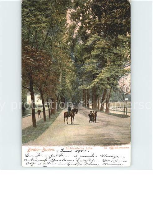BADEN-BADEN BW Lichtenthaler Allee Reiter