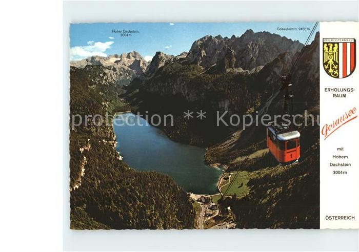 Gosau Oberoesterreich Panorama Ferienparadies Gosausee Seilbahn Alpen Wappen Fli