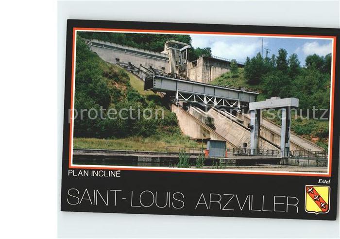 Saint Louis Arzviller Plan incline transversal Canal de la Marne au Rhin Schiffs
