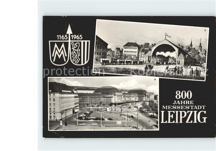 LEIPZIG Sachsen Alter Dresdner Bahnhof Hauptbahnhof 800 Jahre Leipzig