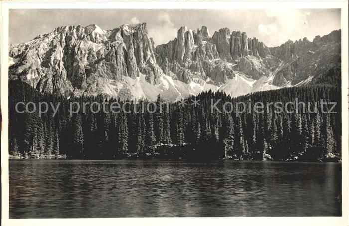 Karersee Suedtirol Latemar Dolomiten