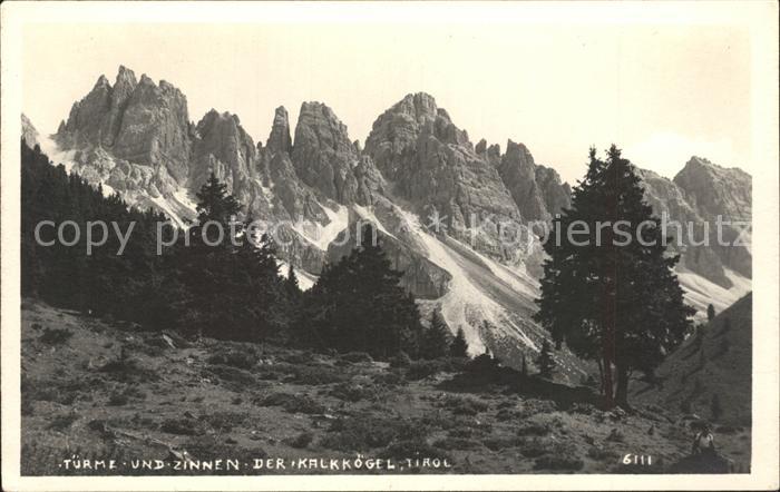 Kalkkoegel Tuerme Zinnen