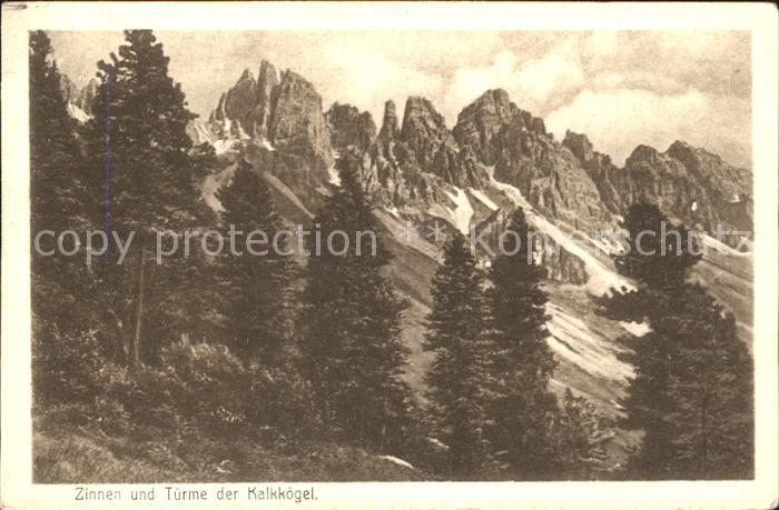 Kalkkoegel Zinnen Tuerme