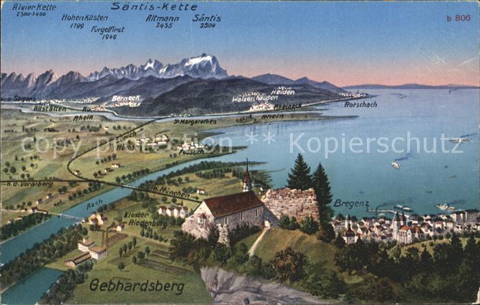 Gebhardsberg Vorarlberg Alvier Kette Hohen Kasten Furgelfirst Altmann Saentis Br