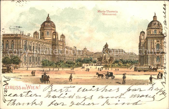 WIEN AT Maria Theresia Monument Pferdekutschen