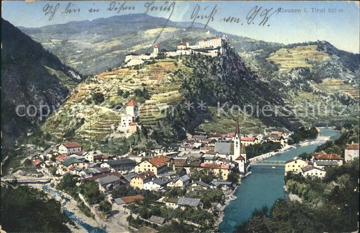 Klausen Eisacktal Suedtirol Ortsansicht