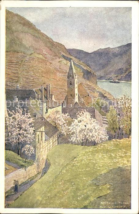 Spitz Donau Erste K K Priv Donau Dampfschiffahrtsgesellschaft Wien Kuenstlerkart