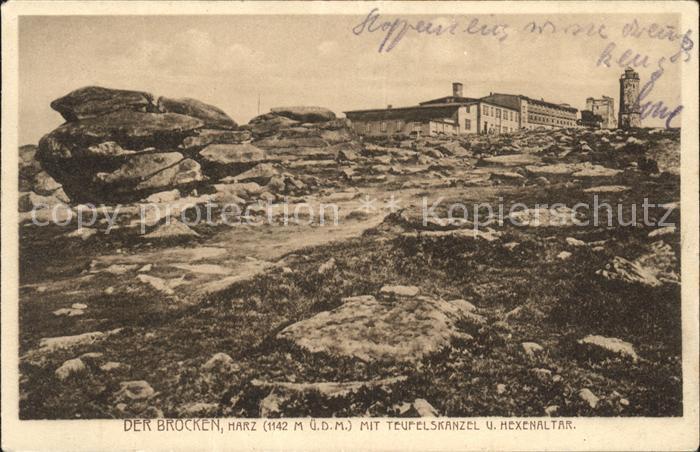 Brocken Harz Teufelskanzel Hexenaltar
