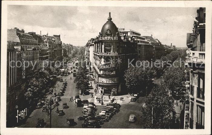 Paris Boulevard des Italiens et Boulevard Haussman