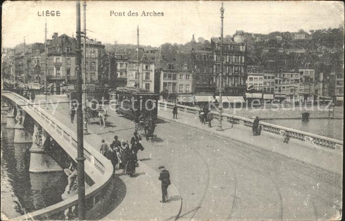 Liege Luettich Pont des Arches Strassenbahn