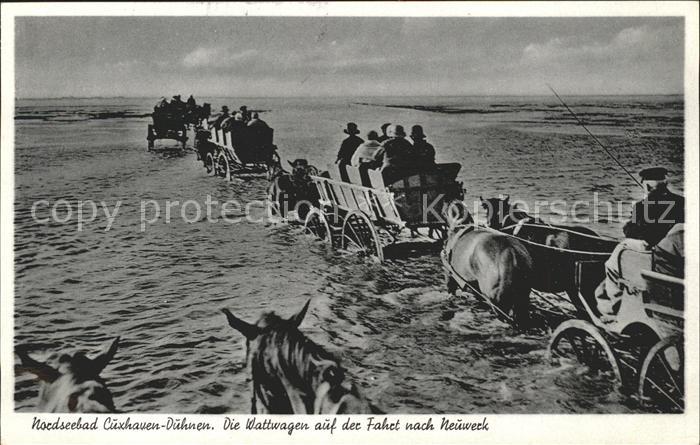 Cuxhaven Nordseebad Wattwagen nach Neuwerk