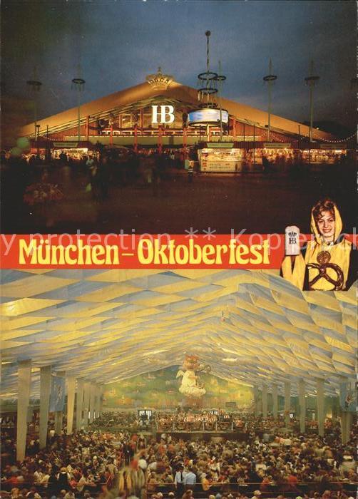Muenchen Bayern Oktoberfest Hofbraeu-Festzelt Wiesen