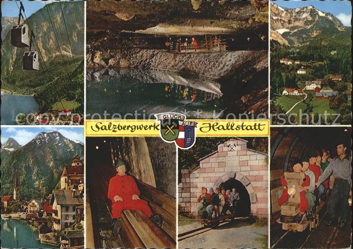 Hallstatt Austria Salzbergwerk Seilbahn Rutsche Stollenausfahrt