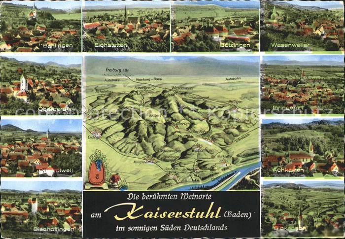 Kaiserstuhl Region Panoramakarte