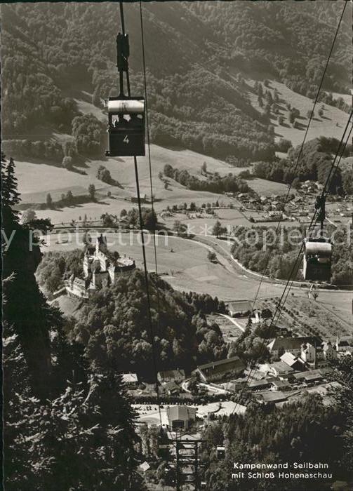 Kampenwand Chiemgau Seilbahn mit Schloss Hohenaschau