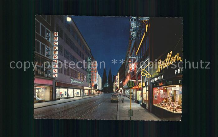 BREMEN  CITY bei Nacht Obernstrasse