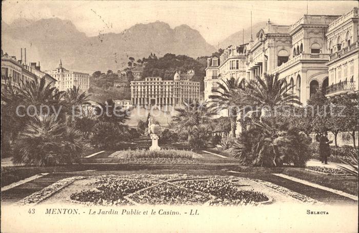 Menton Alpes Maritimes Le Jardin Public Casino
