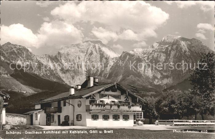 Schoenau Koenigssee Gasthaus Kohlhiasl Kehlstein Goell Brett