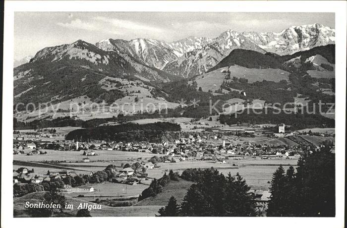 Sonthofen Oberallgaeu Ortsansicht