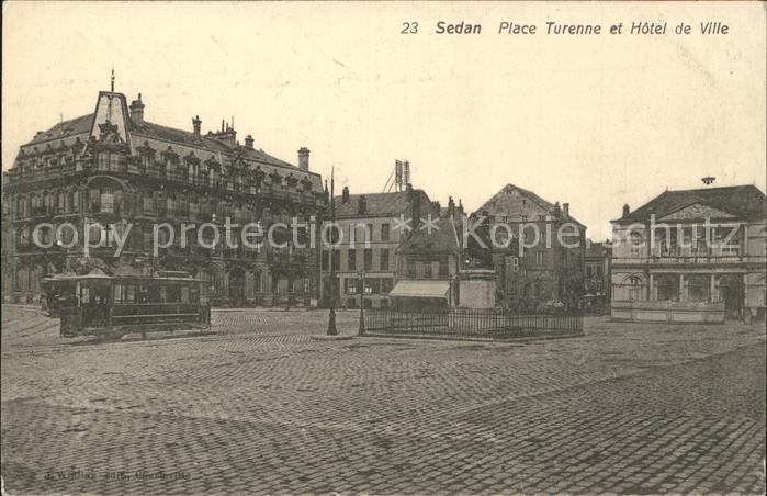 Sedan Ardennes Place Turenne et Hotel Ville