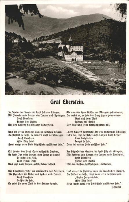Schloss Eberstein Gedicht