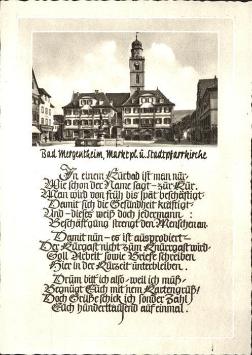 Bad Mergentheim Markt pl Stadtpfarrkirche