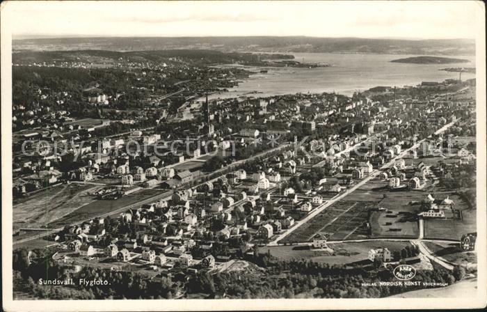 Sundsvall Fliegeraufnahme