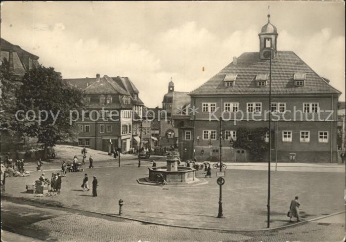 Waltershausen Gotha Marktplatz mit Rathaus