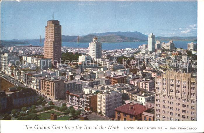 San Francisco California Golden Gate from Hotel Mark Hopkins