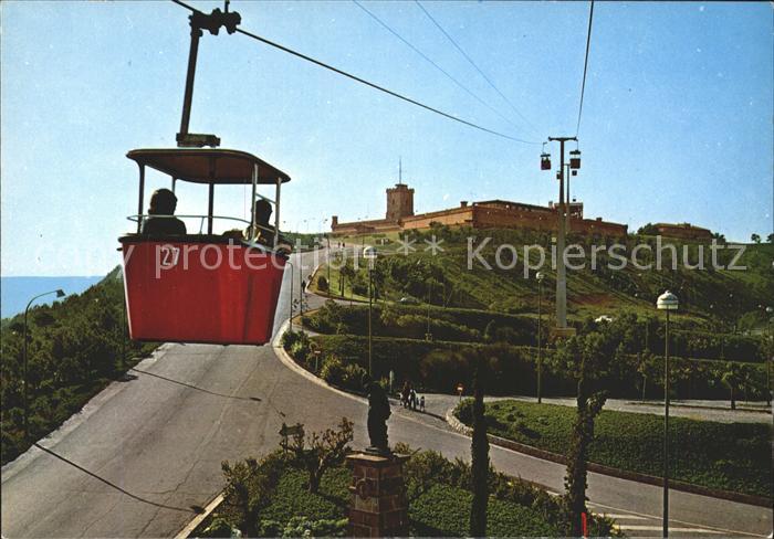 Barcelona Cataluna Seilbahn zum Castillo de Montjuich