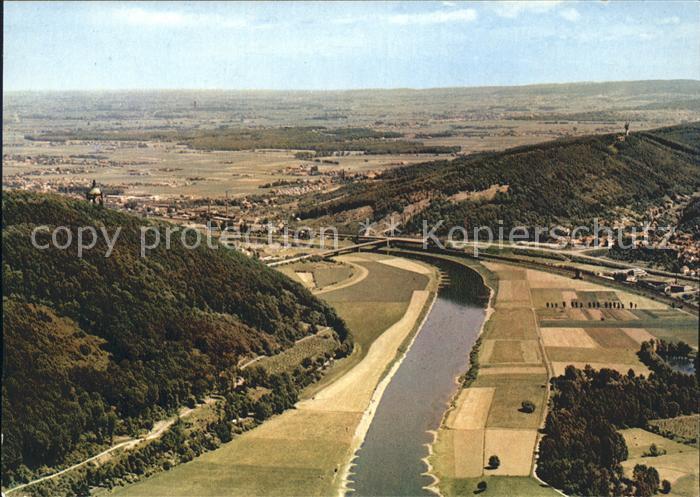 Porta Westfalica Fliegeraufnahme
