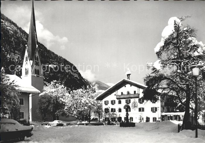 Mayrhofen Zillertal Dorfplatz mit Hotel Kramer