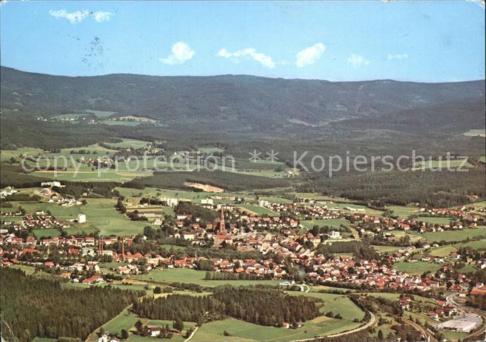 Zwiesel Niederbayern Panorama Urlaubsort Bayerischer Wald Fliegeraufnahme