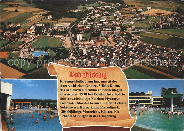 Bad Fuessing Fliegeraufnahme Thermalbad Mineralquellen Rheuma Heilbad