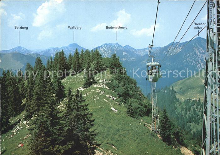 Spitzingsee Taubensteinbahn Seilbahn Alpenpanorama im Sommer