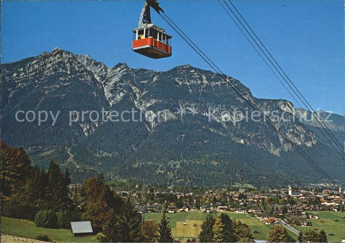 GARMISCH-PARTENKIRCHEN Bayern Hausbergbahn Kabinenbahn Blick auf Kramer